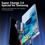 Toocki TQ-CC34B мини зарядно за кола с 2x USB-C порта - 45W - черно