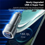 Автомобилно зарядно устройство ESSAGER ES-CC16 с USB-C / USB-A портове - 89W - черно