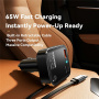 ESSAGER F760 комплект за зарядно за кола с USB-C / USB-A портове и прибиращ се USB-C кабел - 65W - 0,6 m - черен