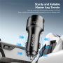 ESSAGER ES-CC19 зарядно за кола с дисплей и портове USB-C / USB-A - 140W - черно