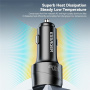 ESSAGER ES-CC19 зарядно за кола с дисплей и портове USB-C / USB-A - 140W - черно