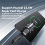 Мини зарядно за кола ESSAGER ES-CC15 с USB-C / USB-A портове - 45W - черно