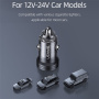 USAMS US-CC175 Автомобилно зарядно с USB-C / USB-A портове - 45W - черно