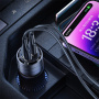 USAMS US-CC176 Автомобилно зарядно с USB-C / USB-A портове - 95W - черно