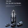USAMS US-CC176 Автомобилно зарядно с USB-C / USB-A портове - 95W - черно