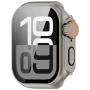 Калъф в стил Watch Ultra със закалено стъкло за Apple Watch 46mm - естествен титан