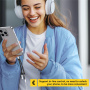 ESSAGER ES-YP25 2-в-1 аудио и зареждащ адаптер - 3,5 mm жак / USB-C към USB-C - сив