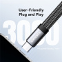 ESSAGER ES-YP25 2-в-1 аудио и зареждащ адаптер - 3,5 mm жак / USB-C към USB-C - сив