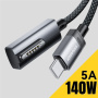 ESSAGER ES-X69 Плетен кабел за зареждане - USB-C към MagSafe 3 за MacBook - 1 m - тъмно сив