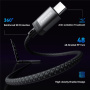 ESSAGER ES-X69 Плетен кабел за зареждане - USB-C към MagSafe 3 за MacBook - 1 m - тъмно сив