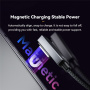 ESSAGER ES-X69 Плетен кабел за зареждане - USB-C към MagSafe 3 за MacBook - 1 m - тъмно сив