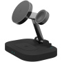 F22 4-в-1 сгъваема магнитна безжична стойка за iPhone / Apple Watch / AirPods / Apple Pencil - 15W - черна