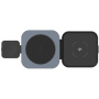 FIXED MagFlex Alu 3в1 безжично зарядно устройство с изскачаща стойка за iPhone / Apple Watch / AirPods - 15W - черно