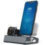Алуминиева станция 3в1 за iPhone / Apple Watch / AirPods - сива