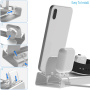 Алуминиева станция 3в1 за iPhone / Apple Watch / AirPods - сива