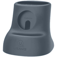 Usams 2в1 силиконова стойка за AirPods / Apple Watch - сив