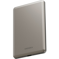 ENERGEA AluPac Air външна батерия MagSafe с порт USB-C - 5 000 mAh - бежов