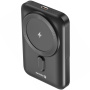 Swissten безжична MagSafe powerbank със стойка и USB-C порт - 10 000 mAh - черна