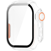Калъф в стил Watch Ultra със закалено стъкло за Apple Watch 42mm (Series 10 / 11) - млечен
