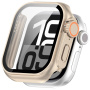 Калъф в стил Watch Ultra със закалено стъкло за Apple Watch 42mm (Series 10 / 11) - златен