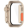 Калъф в стил Watch Ultra със закалено стъкло за Apple Watch 42mm (Series 10 / 11) - златен