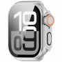 Калъф в стил Watch Ultra със закалено стъкло за Apple Watch 42mm (Series 10 / 11) - сребърен