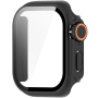 Калъф в стил Watch Ultra със закалено стъкло за Apple Watch 46mm - черен
