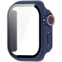 Калъф в стил Watch Ultra със закалено стъкло за Apple Watch 46mm - тъмно син