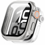 Калъф в стил Watch Ultra със закалено стъкло за Apple Watch 46mm - сребърен