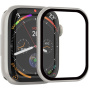 Rurihai закалено стъкло с пластмасова рамка за Apple Watch 44mm - starlight