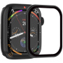 Rurihai закалено стъкло с пластмасова рамка за Apple Watch 41mm - черно
