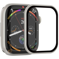 Rurihai закалено стъкло с пластмасова рамка за Apple Watch 41mm - starlight
