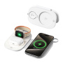 T5 3в1 безжично MagSafe зарядно устройство за iPhone / Apple Watch / AirPods - 15W - бяло