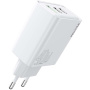 WEKOME WP-U63 адаптер за бързо зареждане с 2x USB-C / USB-A порта - 40W - бял