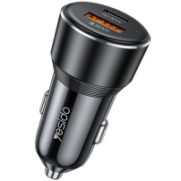 Автомобилно зарядно Yesido Y64 с USB-C / USB-A портове - 50W - черно