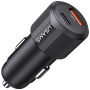 USAMS US-CC283 Автомобилно зарядно устройство с USB-C / USB-A портове - 60W - черно