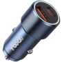 Автомобилно зарядно устройство Toocki TQ-CC03 с USB-C / USB-A портове - 63W - тъмно синьо