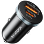 Автомобилно зарядно ESSAGER ES-CC12 с USB-C / USB-A портове - 30W - черно