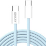 ENKAY плетен кабел за зареждане и данни - USB-C към USB-C - 2 m - син