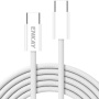 ENKAY Плетен кабел за зареждане и данни - USB-C към USB-C - 2 m - бял