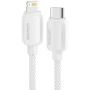 ESSAGER ES-X46 Плетен кабел за зареждане и данни - USB-C към Lightning - 2 m - сребърен