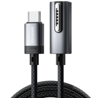 ESSAGER ES-X69 Плетен кабел за зареждане - USB-C към MagSafe 3 за MacBook - 1 m - тъмно сив