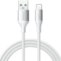 JOYROOM S-A28 Плетен кабел за зареждане и данни - USB-A към Lightning - 1 м - бял
