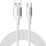 JOYROOM S-A28 Плетен кабел за зареждане и данни - USB-A към USB-C - 2 m - бял