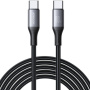 JOYROOM S-A28 Плетен кабел за зареждане и данни - USB-C към USB-C - 2 m - черен
