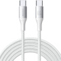 JOYROOM S-A28 Плетен кабел за зареждане и данни - USB-C към USB-C - 2 m - бял