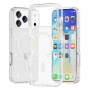 Прозрачен калъф с блясък и MagSafe за iPhone 17 Pro Max - сребърен
