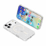 Прозрачен калъф с блясък и MagSafe за iPhone 17 Pro Max - сребърен