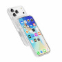 Прозрачен калъф с блясък и MagSafe за iPhone 17 Pro Max - сребърен