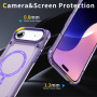 Устойчив прозрачен калъф с MagSafe за iPhone Air - лилав